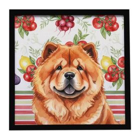 Red Chow Chow Vegetables Framed Metal Print Bathroom, Kitchen, Office, Home Decor Wall Art Ready to Hang, Square, 8X8