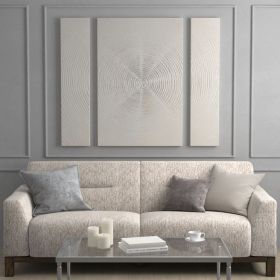 Hand Embellished Abstract 3-piece Canvas Wall Art Set