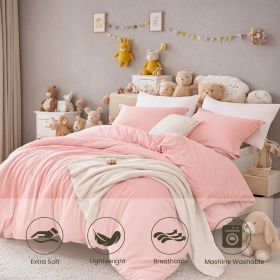 Three-piece Bedding Set With Solid Color Quilt Cover And Pillowcase, Three-piece Bedding Set - Super Soft Microfiber Hotel Series - Brushed Super (Option: 263cmx229cm)