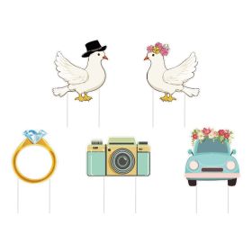 5Pcs Wedding Yard Signs (Option: W13535773)