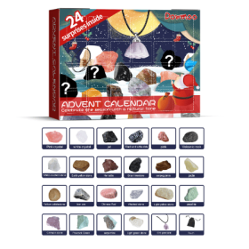Dowmoo Christmas Advent Calendar Mineral Blind Box 24-Box Christmas Gift Toy Mineral Blind Box (Option: 2Pcs)