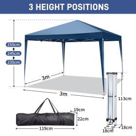 10x10ft Blue 4 Sided -2 Doors And 2 Windows Folding Shed (Color: Blue)