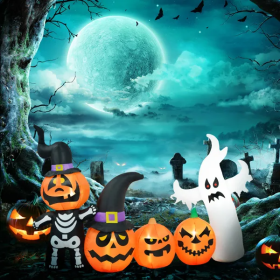 Inflatable Halloween Decoration (Color: Orange)