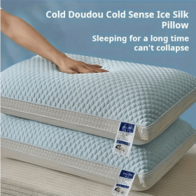 Cooling Breathable Tofu Pillows 1 PACK (Option: Deep Blue)