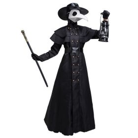 Halloween Medieval Steam Punk Plague Doctor Costume Beak Crow Long Mouth Mask (Option: Style 1-5XL)
